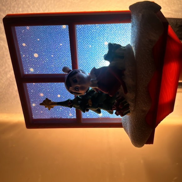 Elf on the Shelf nightlight in box Scout Elf night time sky in window Xmas nice - Picture 15 of 16